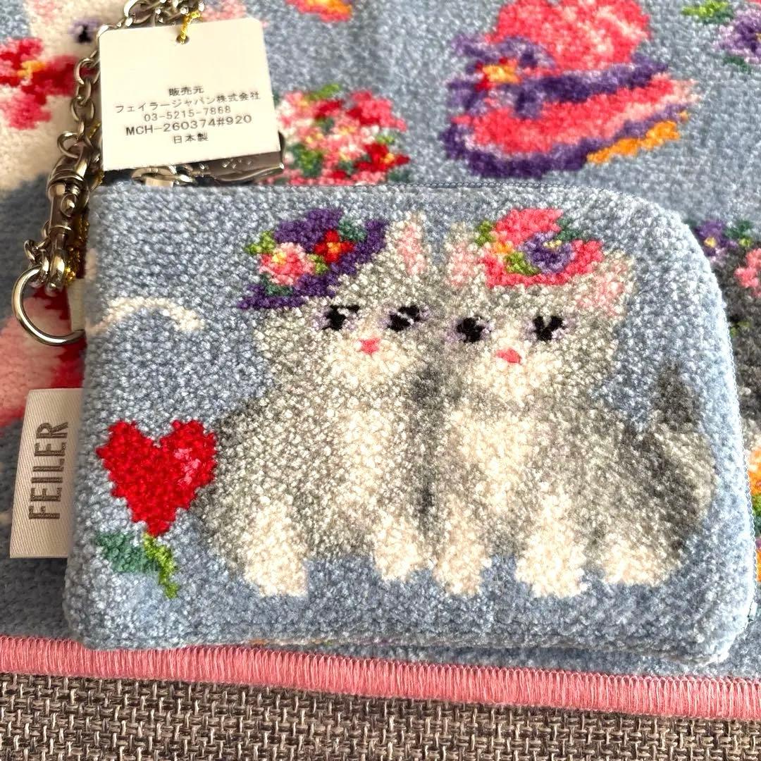 フェイラー　モンプティシャ　2点セット　ハンカチ　ミニポーチ