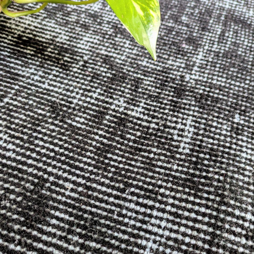 86×176 オーバーダイ　ブラックダークネイビー　トルコヴィンテージラグ