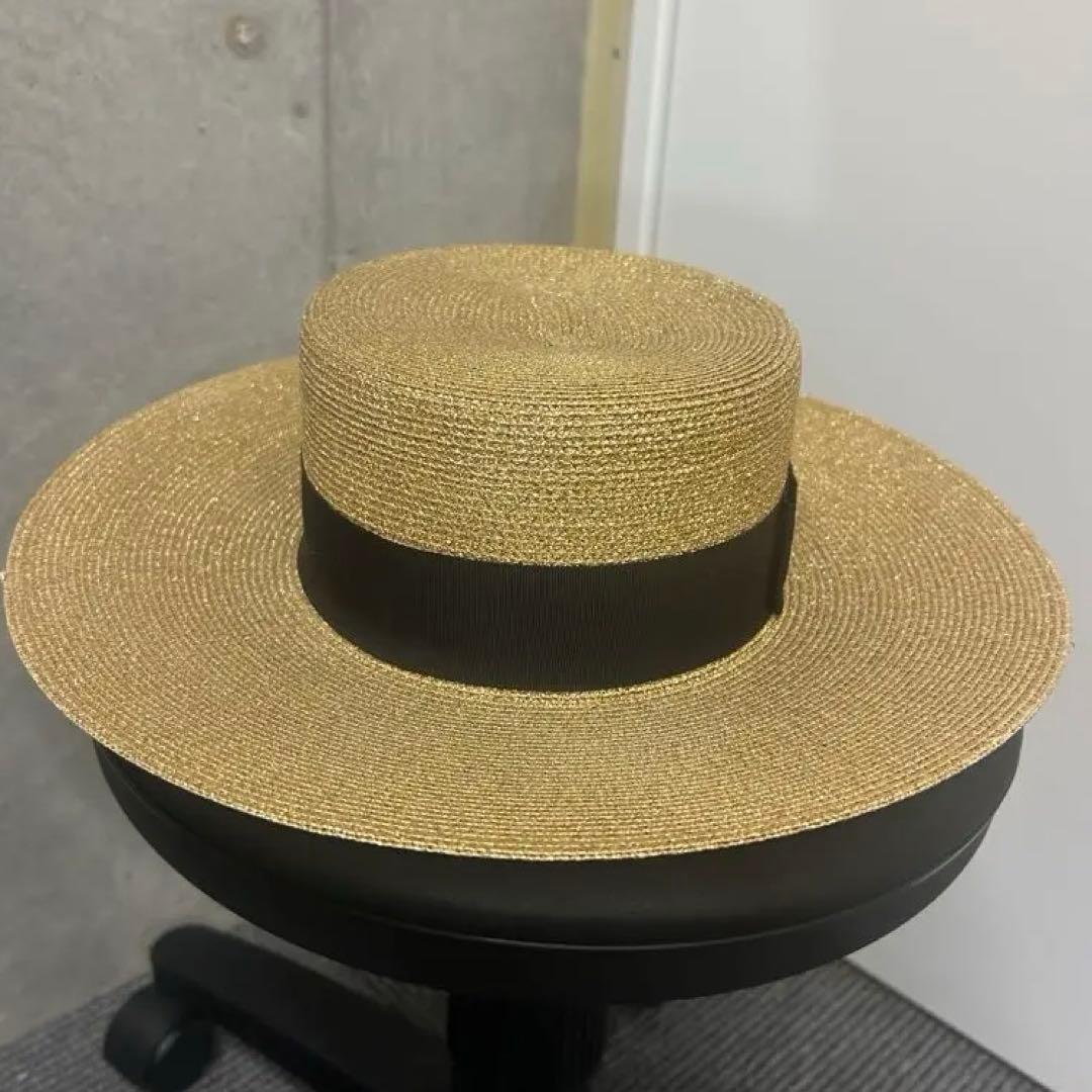 【ほぼ未使用美品】Gucci グッチ ボーラーハット 麦わら帽子