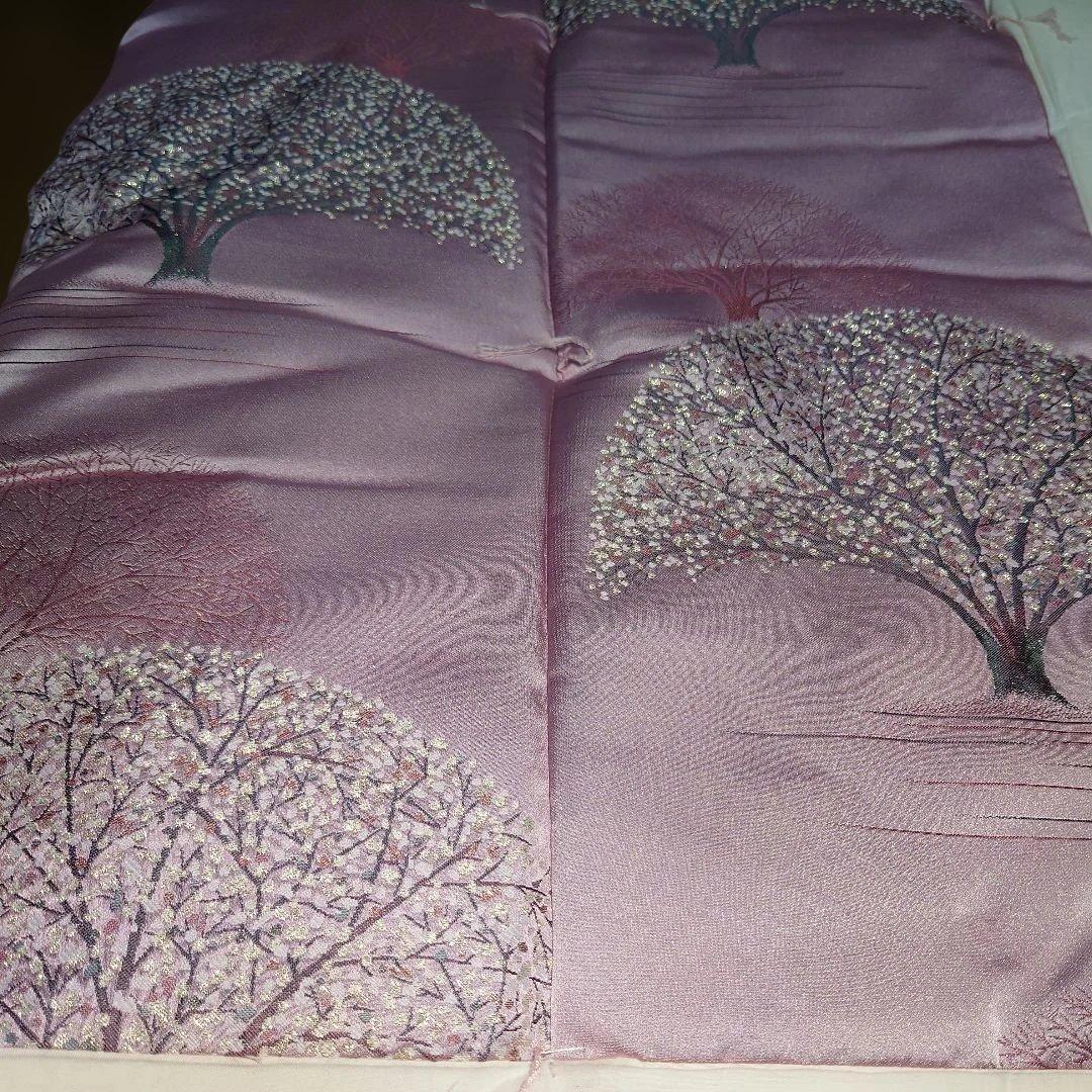 ピンク色 花の木模様 敷き掛け布団/和布団