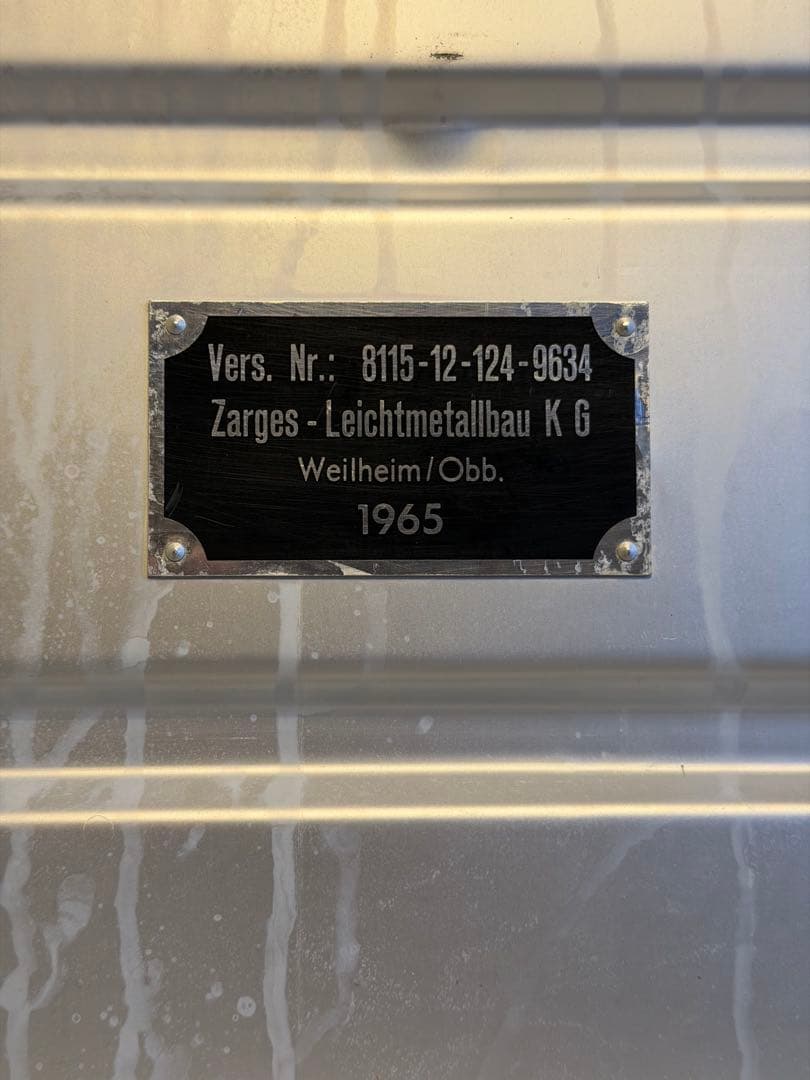 Zarges ビンテージ　折りたたみ式アルミコテナ