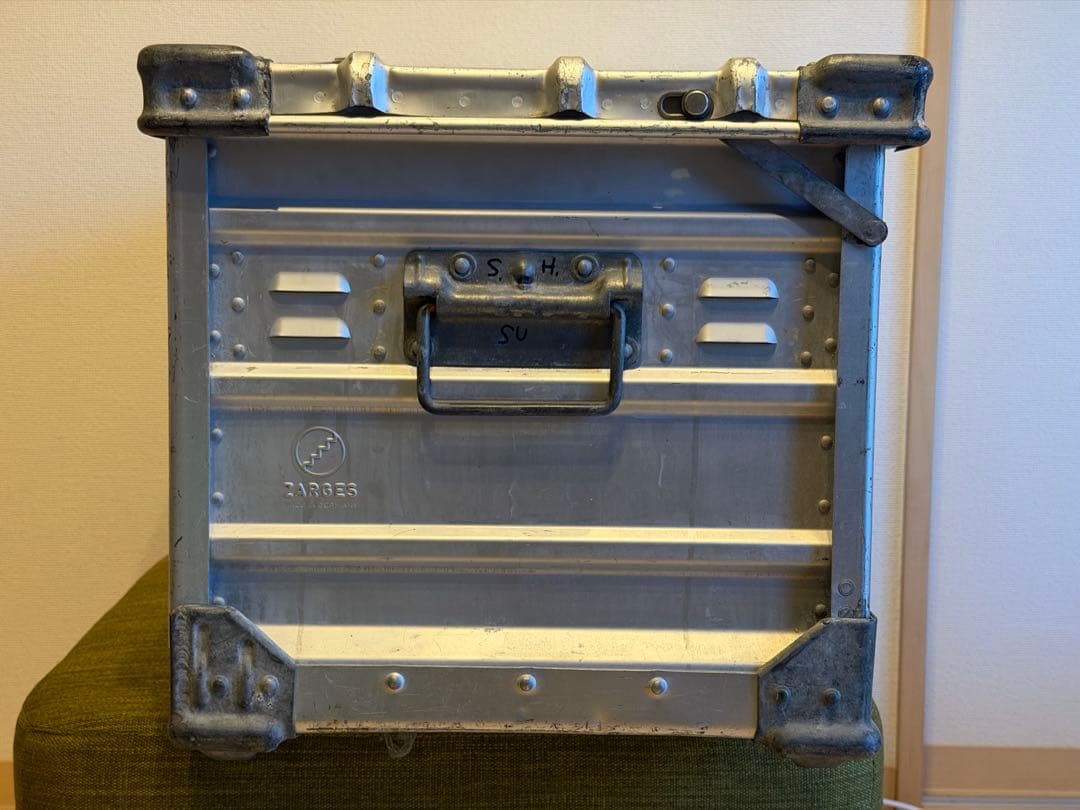 Zarges ビンテージ　折りたたみ式アルミコテナ