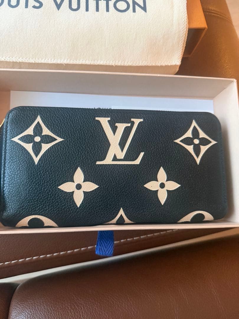 Louis Vuitton 長財布 黒/ベージュ　箱付き