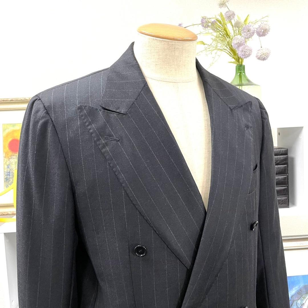 美品 Cesare Attolini スーツ ダブルブレスト ツータック 48