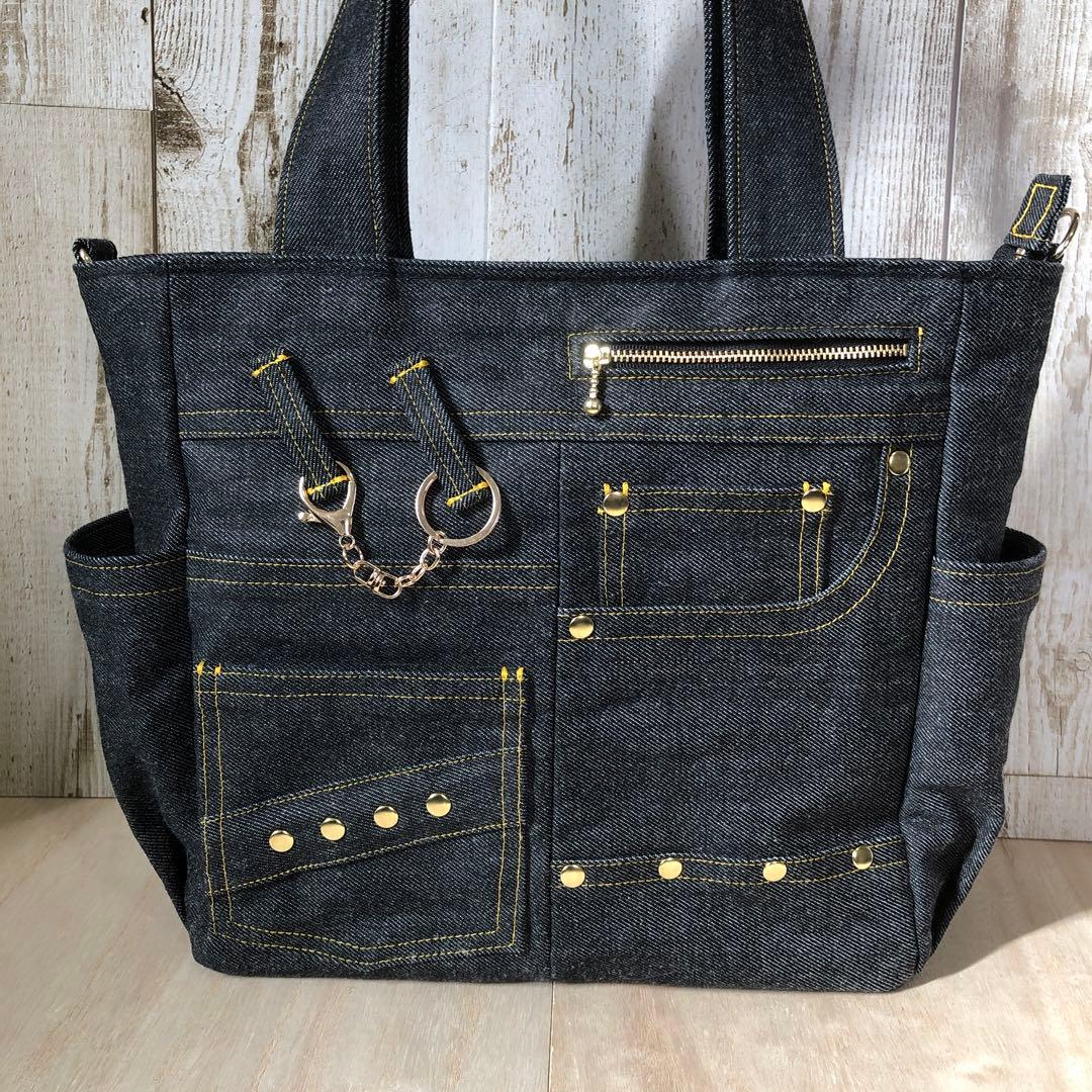 ジュリナナちゃん　デニムトートバッグ　ブラック【新品デニム】