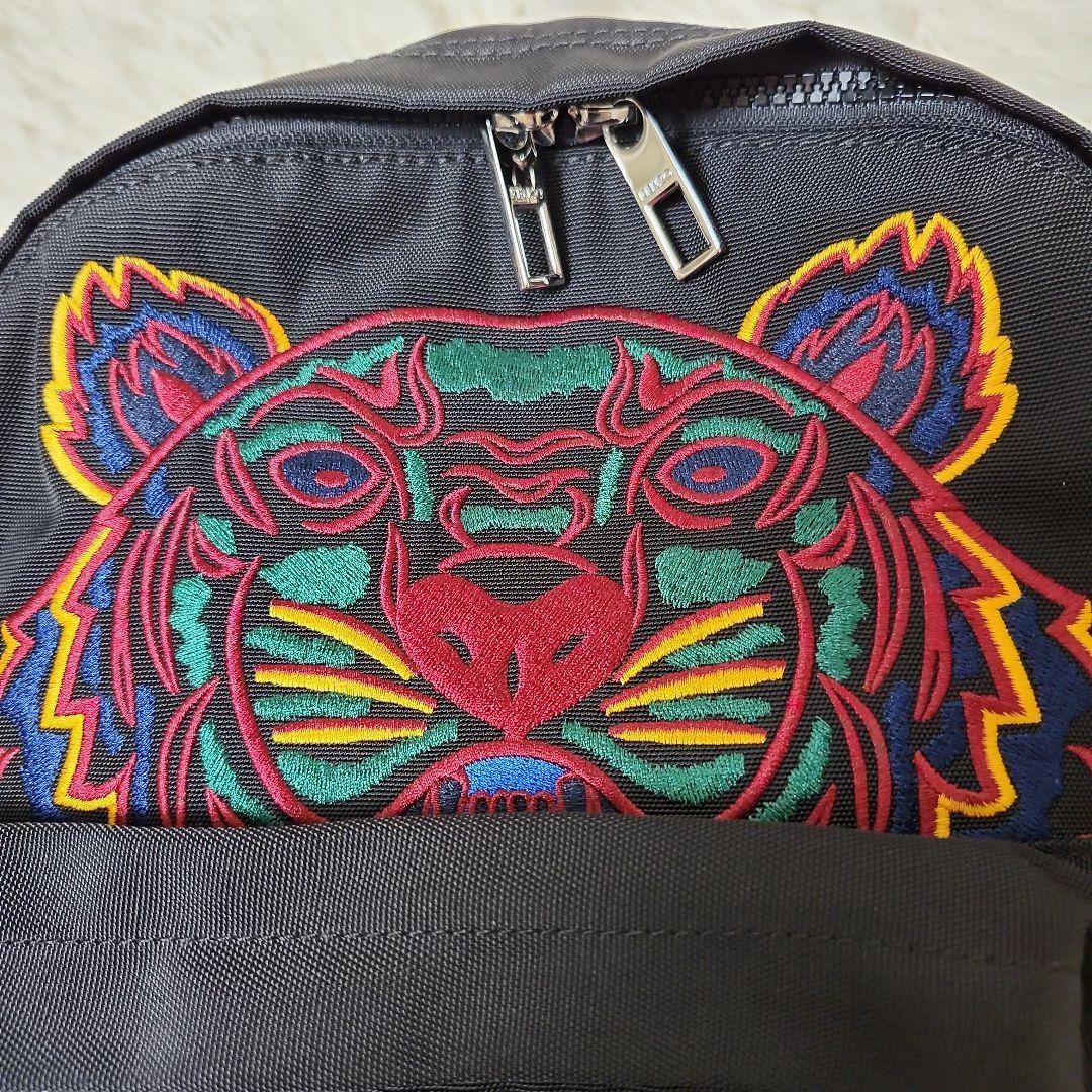 【未使用級】KENZO　タイガー　刺繍　リュック　黒