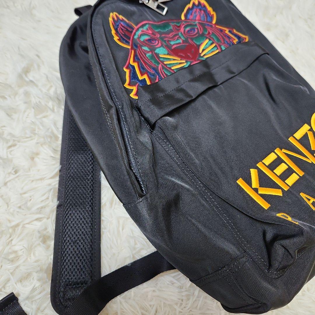 【未使用級】KENZO　タイガー　刺繍　リュック　黒