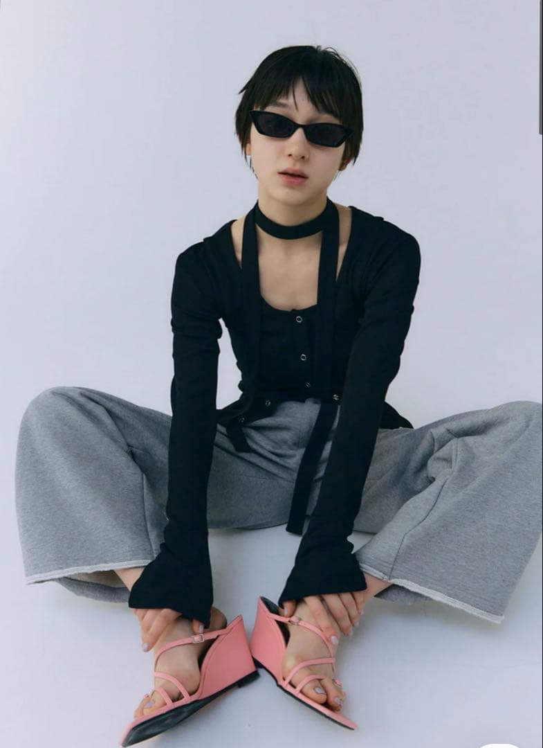 josemoon スカーフチョーカートップス ブラック