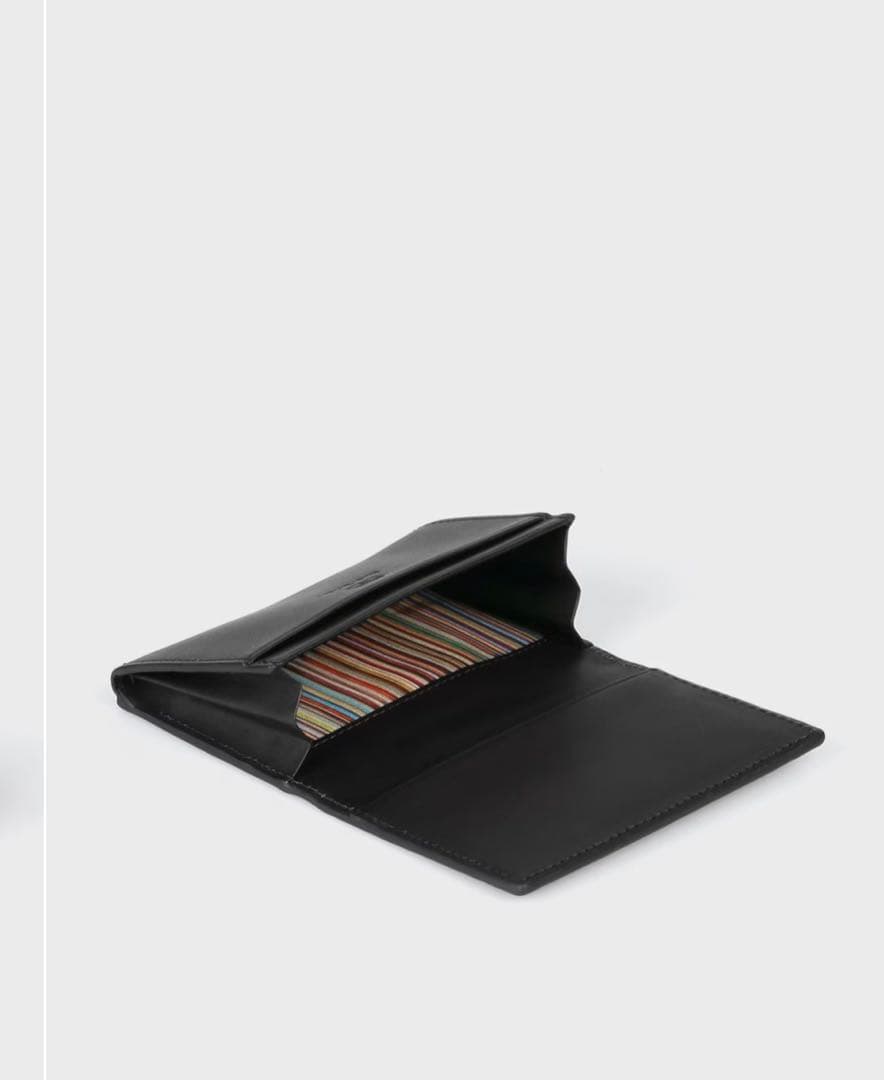 【新品未使用】ポールスミス ベジタンストライプトリム 名刺入れ カードケース