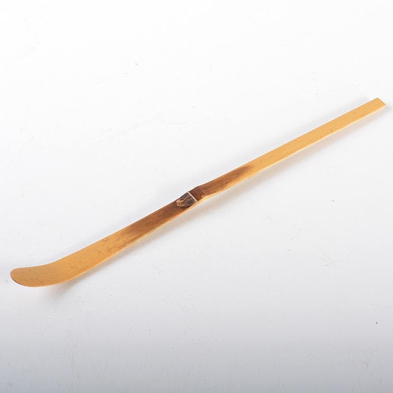 茶道具　辻竹峰作　茶杓　銘「初笑」　前大徳　福本積應書付　共筒共箱　C　5842