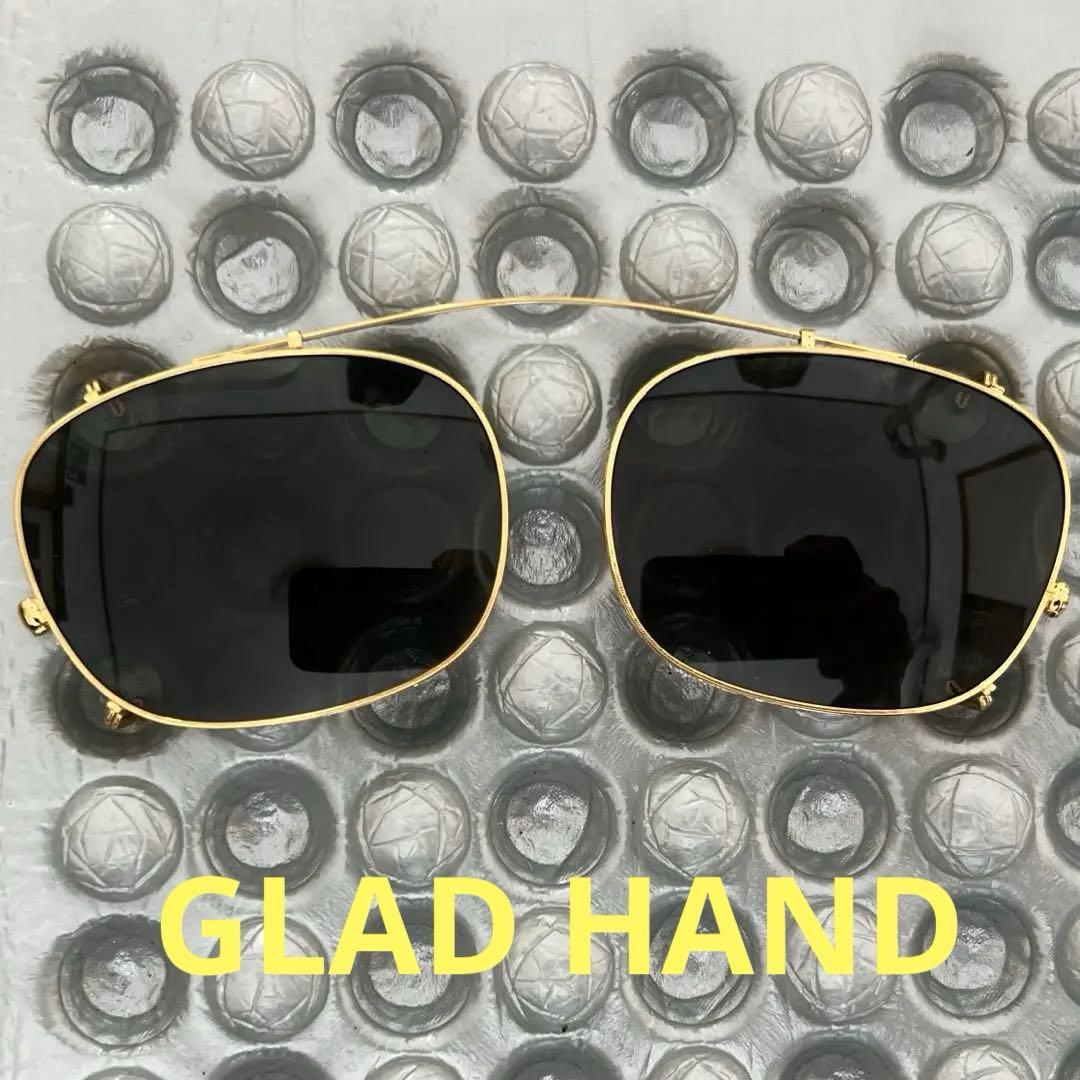 グラッドハンドゴールドフレーム クリップオン型 サングラス　ケース付