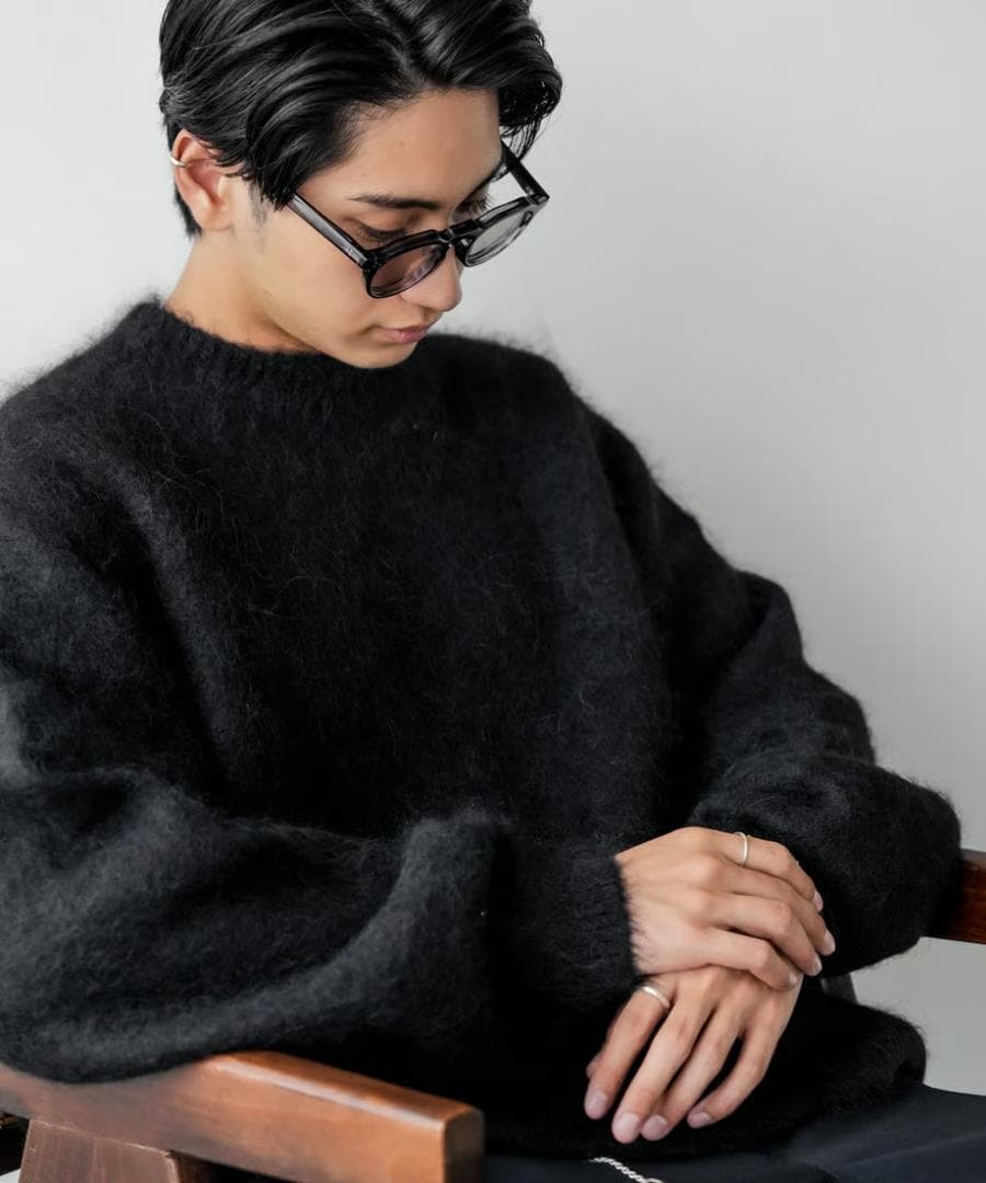 トップス CTHY HIGHEND MOCKNECK ALPAKA SHAGGY KNIT