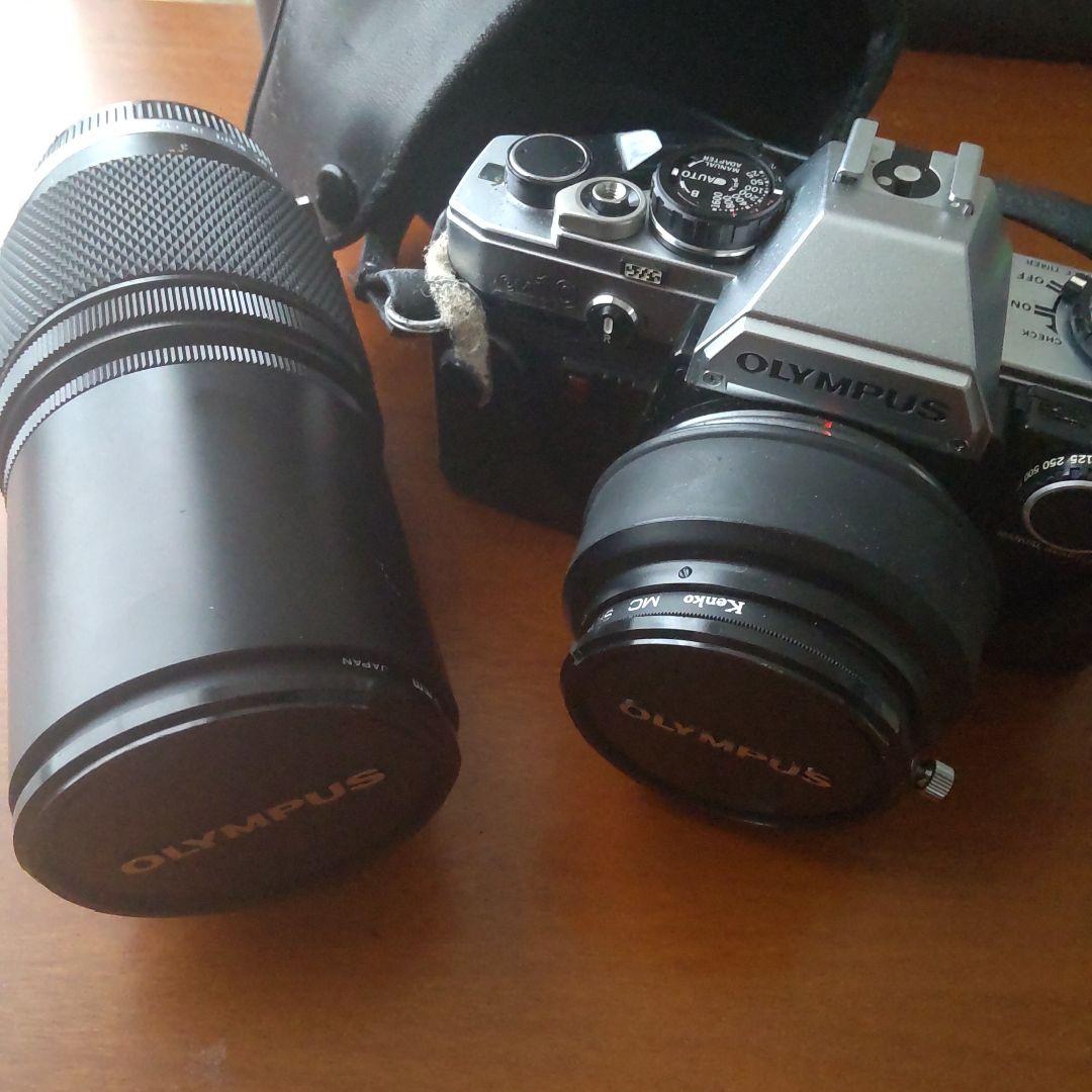 オリンパスカメラ(マニュアルアダプター付き)&望遠レンズ200mm 純正品