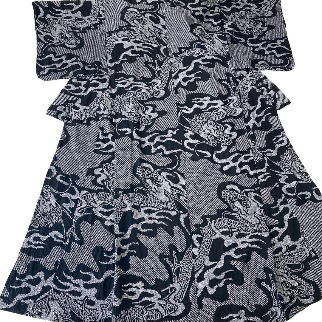 ™️32 龍　有松絞り　絞り染め　絞り浴衣