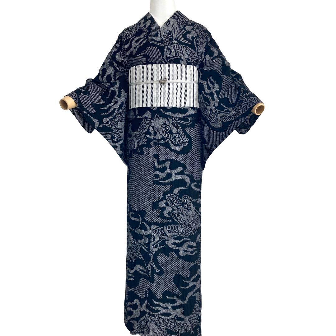 ™️32 龍　有松絞り　絞り染め　絞り浴衣
