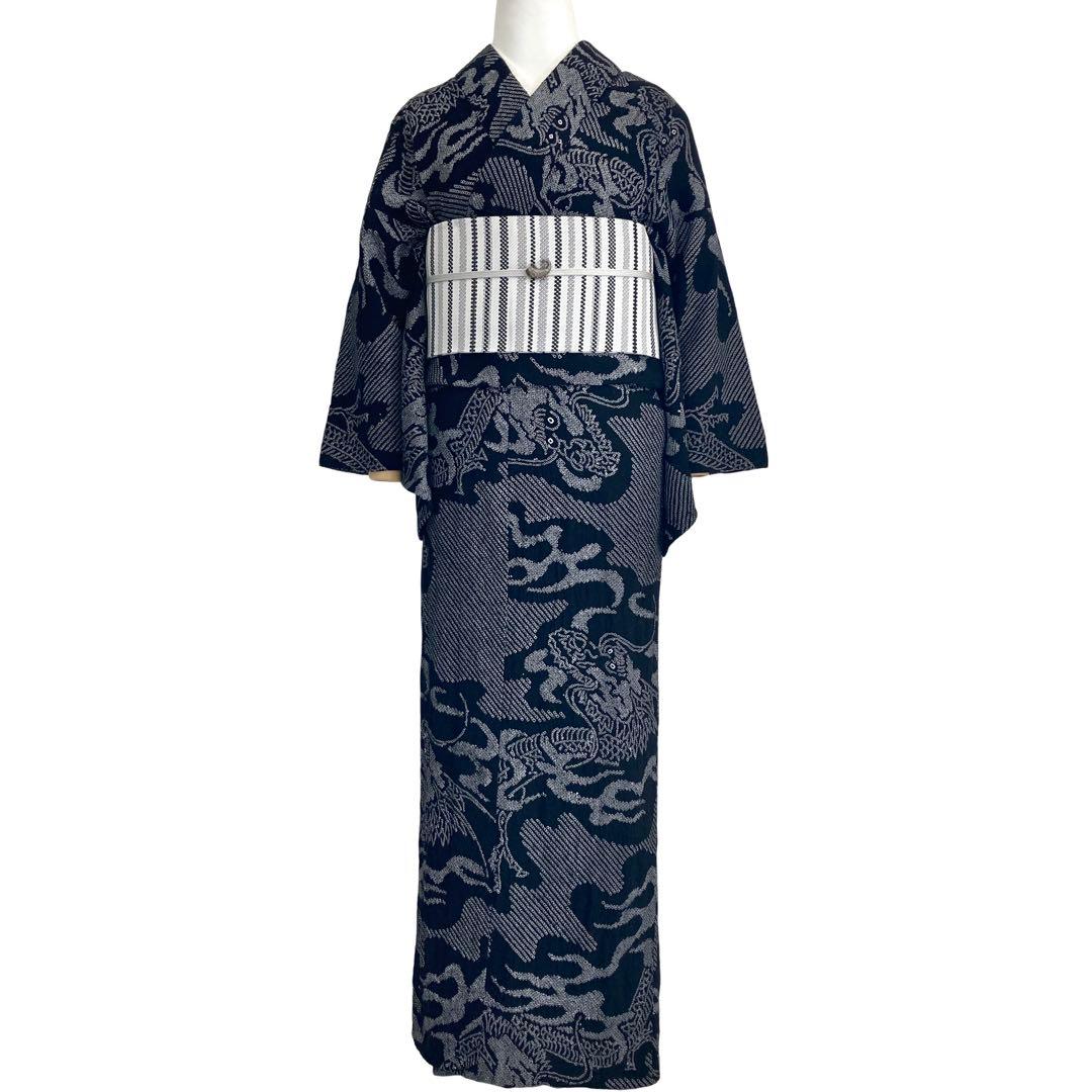 ™️32 龍　有松絞り　絞り染め　絞り浴衣