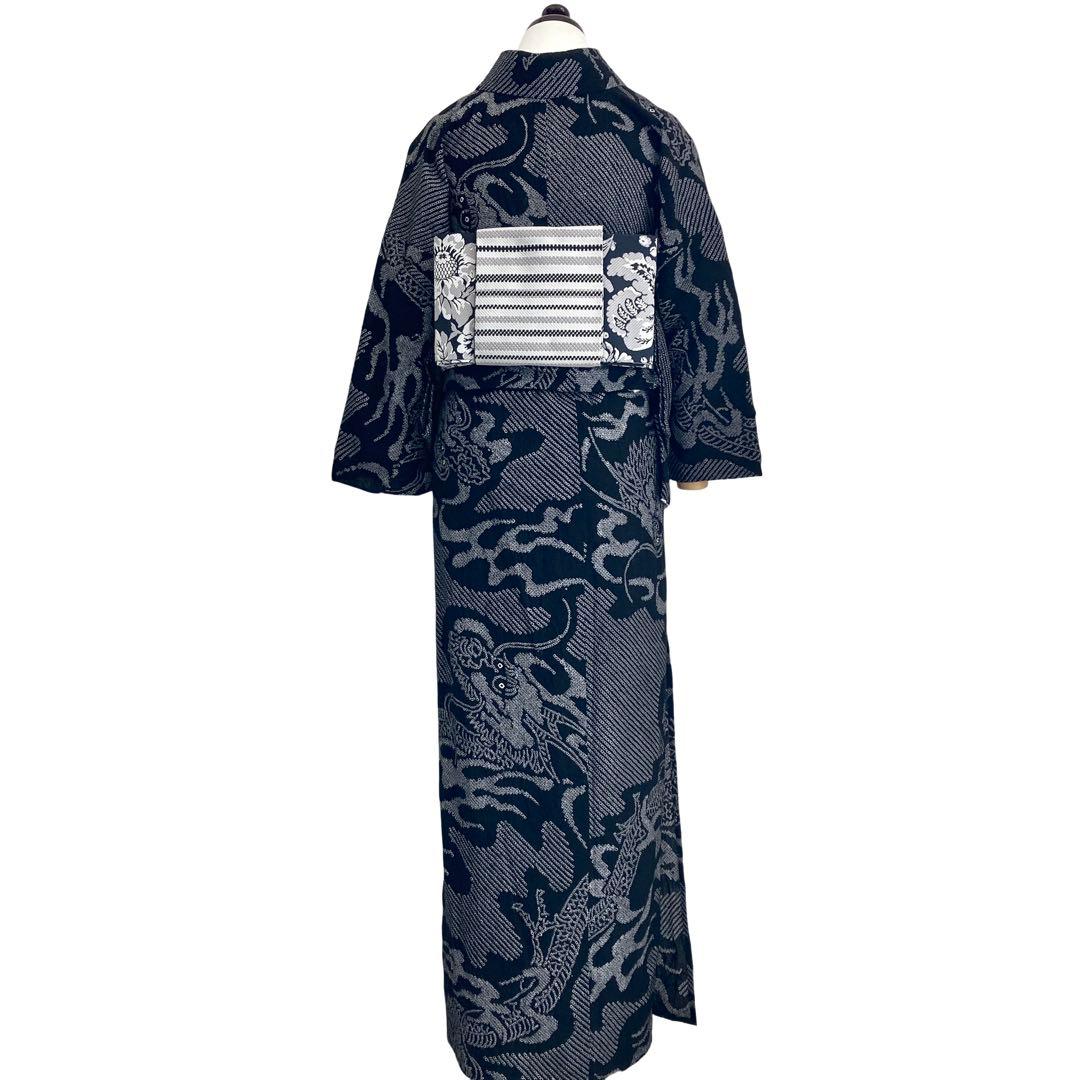 ™️32 龍　有松絞り　絞り染め　絞り浴衣
