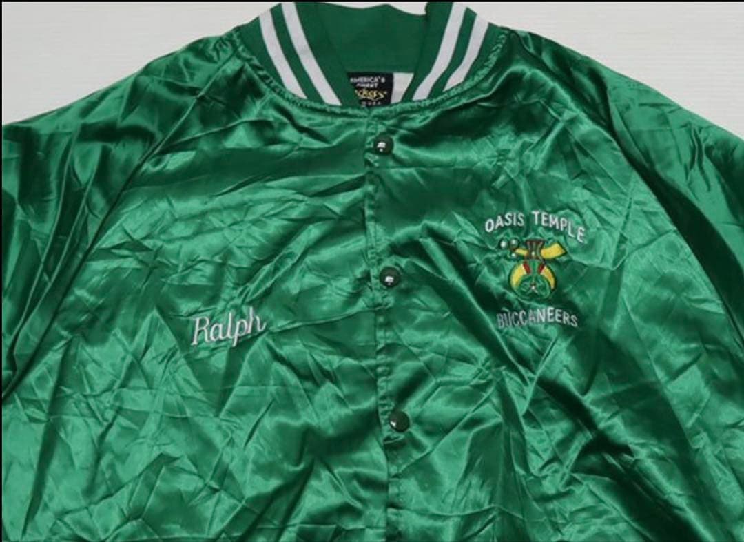 フリーメイソン　サテン　ジャケット　XLスタジャン　清春