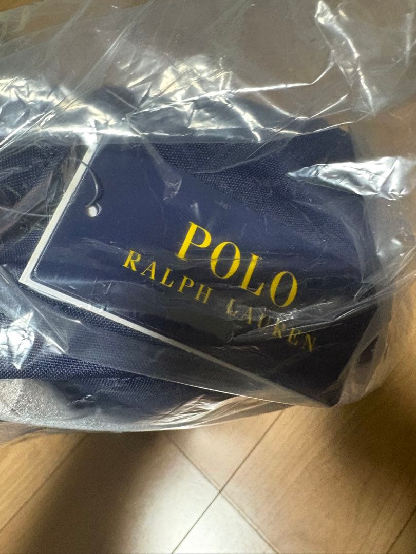 ポロ　POLO ラルフローレン　リュック　レザートリム バックパック　ネイビー
