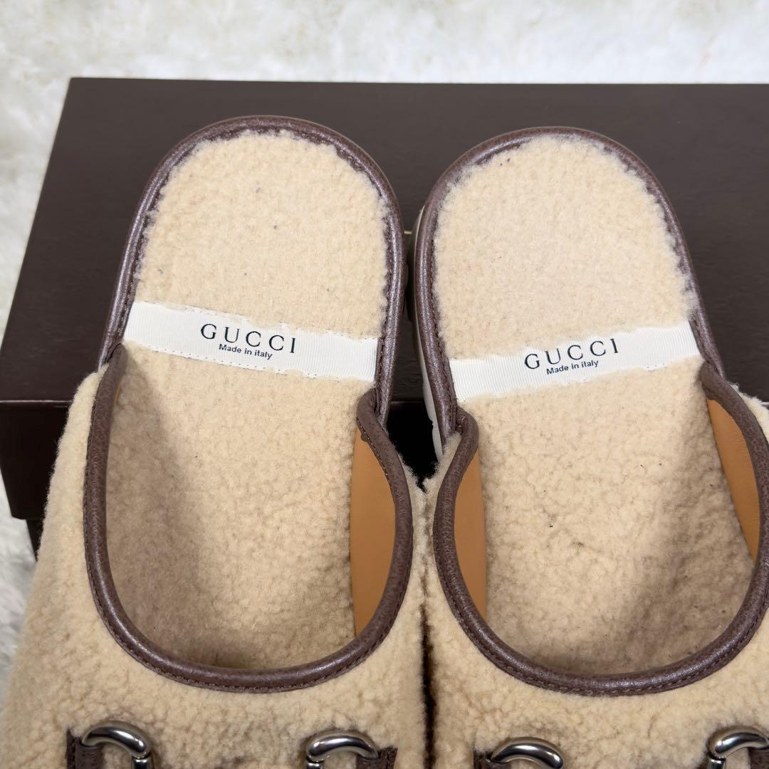 美品✨GUCCIグッチ ノースフェイスコラボボアサンダル ホースビット GG