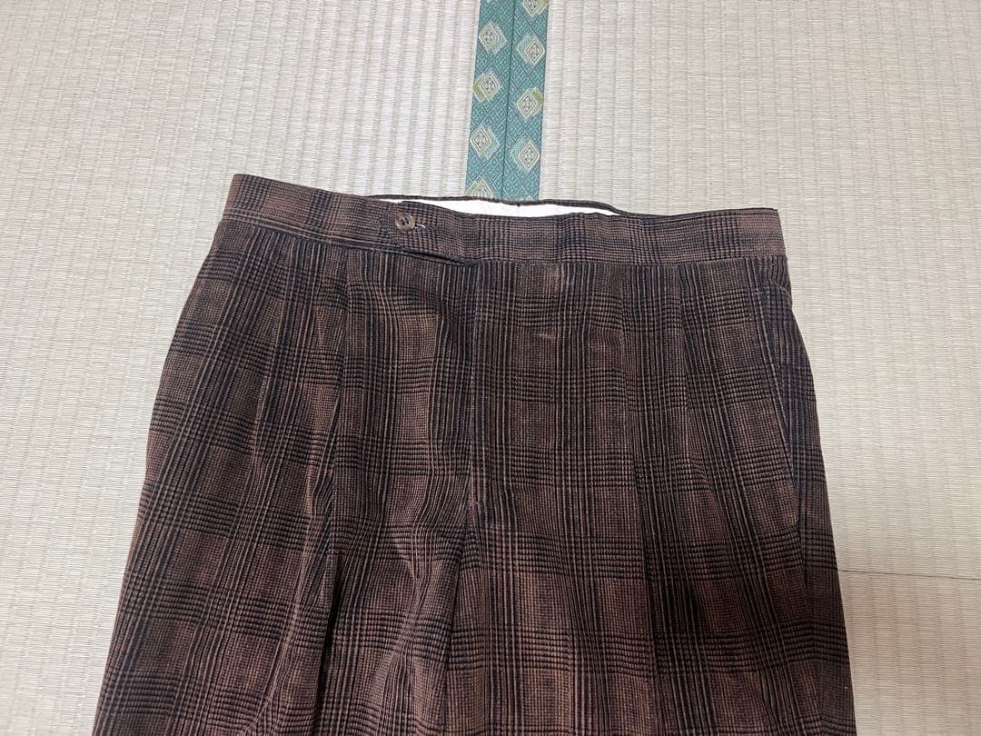 コーデュロイ グレンチェック ヴィンテージスラックス