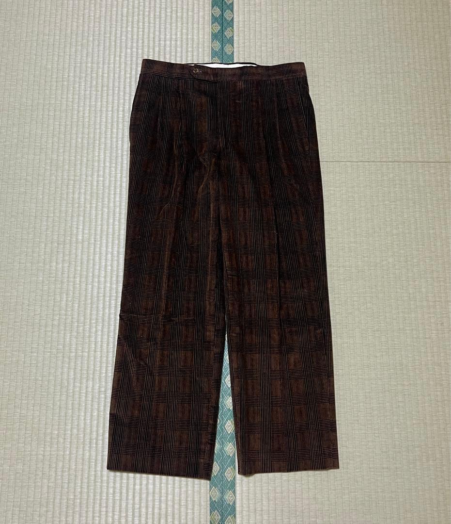 コーデュロイ グレンチェック ヴィンテージスラックス