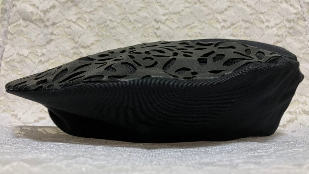 YOHJI YAMAMOTO +NOIR ヨウジヤマモト ベレー帽 本革 レザー