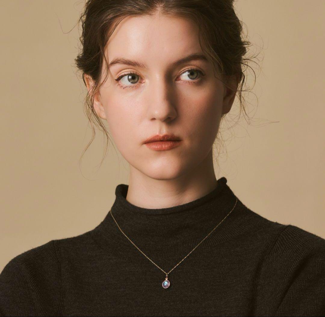 agete アガット K5アメジスト　ラブラドライト　ネックレス　チャーム