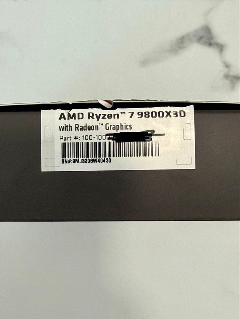 AMD Ryzen7 9800X3D BOX国内正規代理店購入品