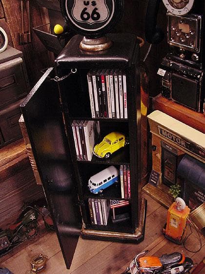 アウトレット セール品 ルート66のガスポンプCDラック キャビネット ラック