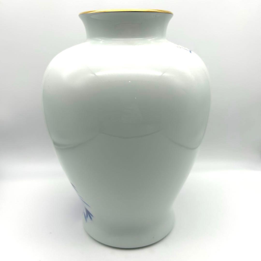 深川製磁　壺　花瓶　梅芙蓉　瑠璃　金彩 宮内庁御用達　高級花瓶
