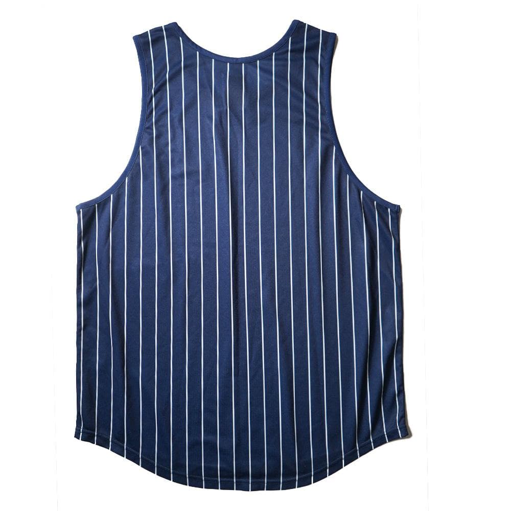 より ballaholic ボーラホリック タンクトップ 白 紺　XL