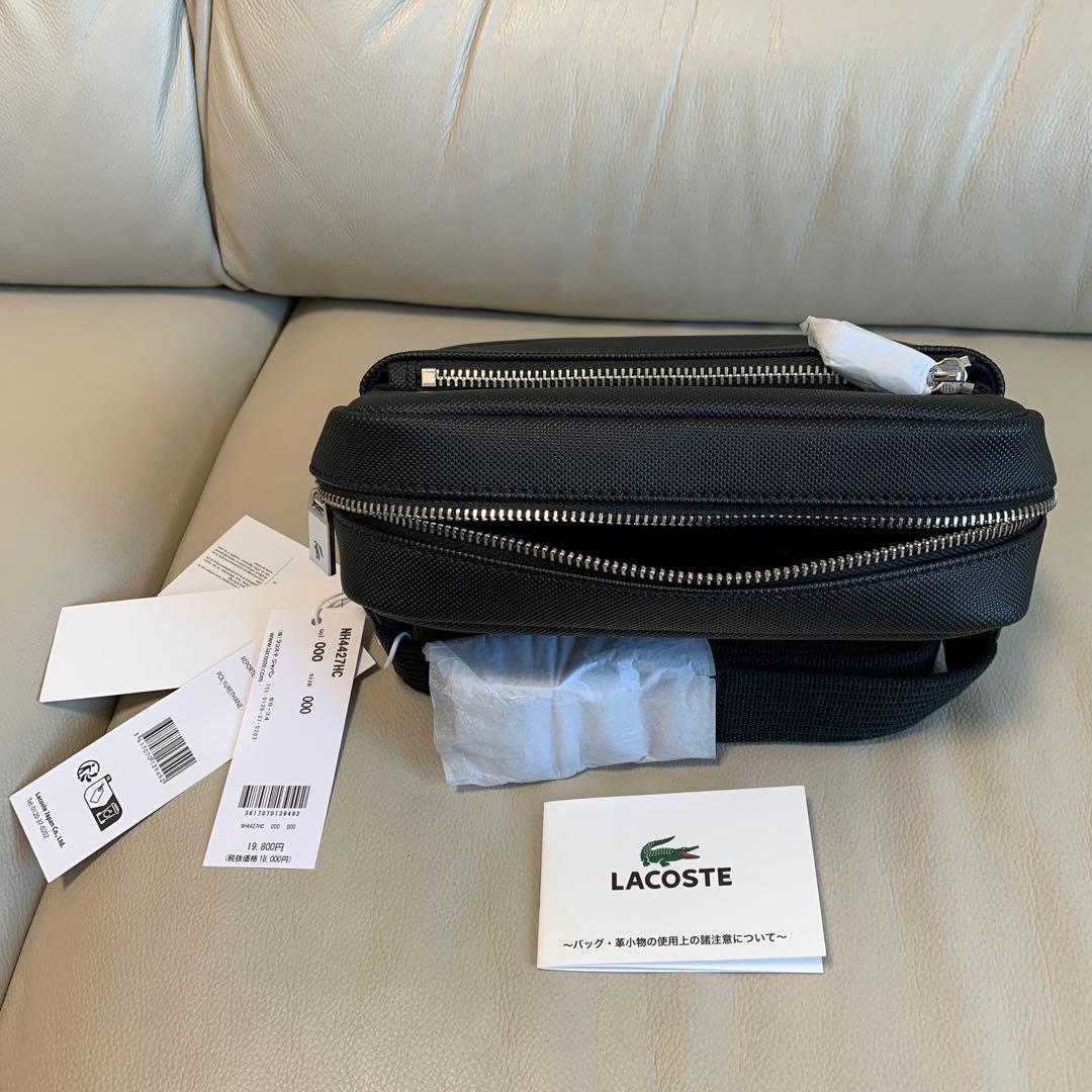 最終値下げ　Lacoste ブラック　ショルダーバッグ 中型