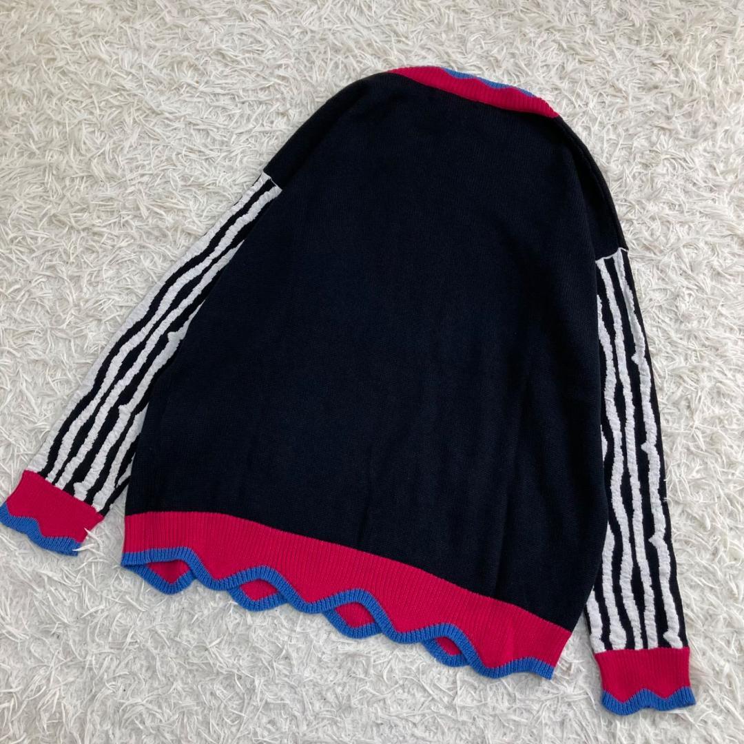 15102✨エトロ カシミヤ エンブロイダリー アップリケ シマウマ ニット