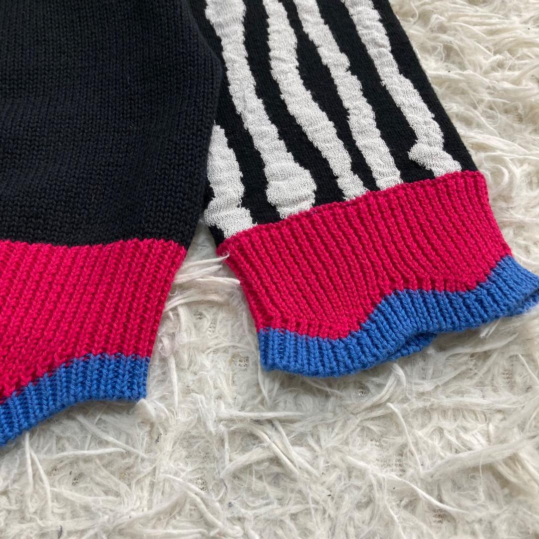 15102✨エトロ カシミヤ エンブロイダリー アップリケ シマウマ ニット