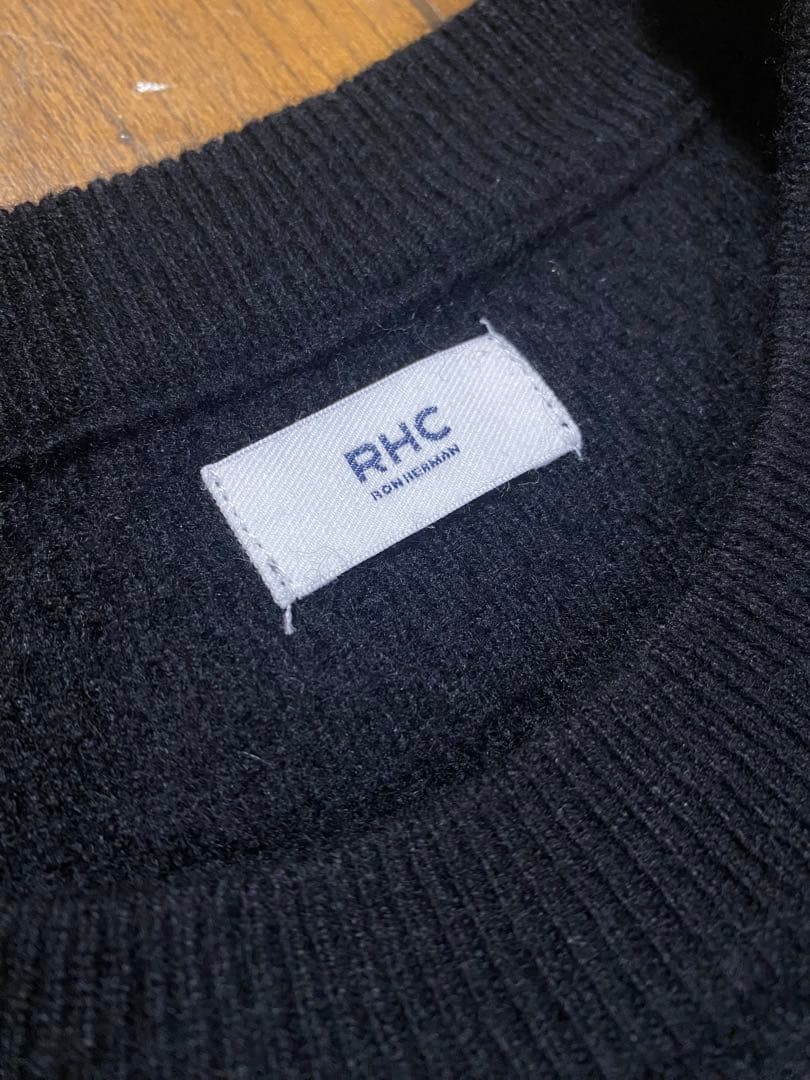 試着のみ　クリーニング済みRHC ニットセーター　ブラック　 L 近年モデル