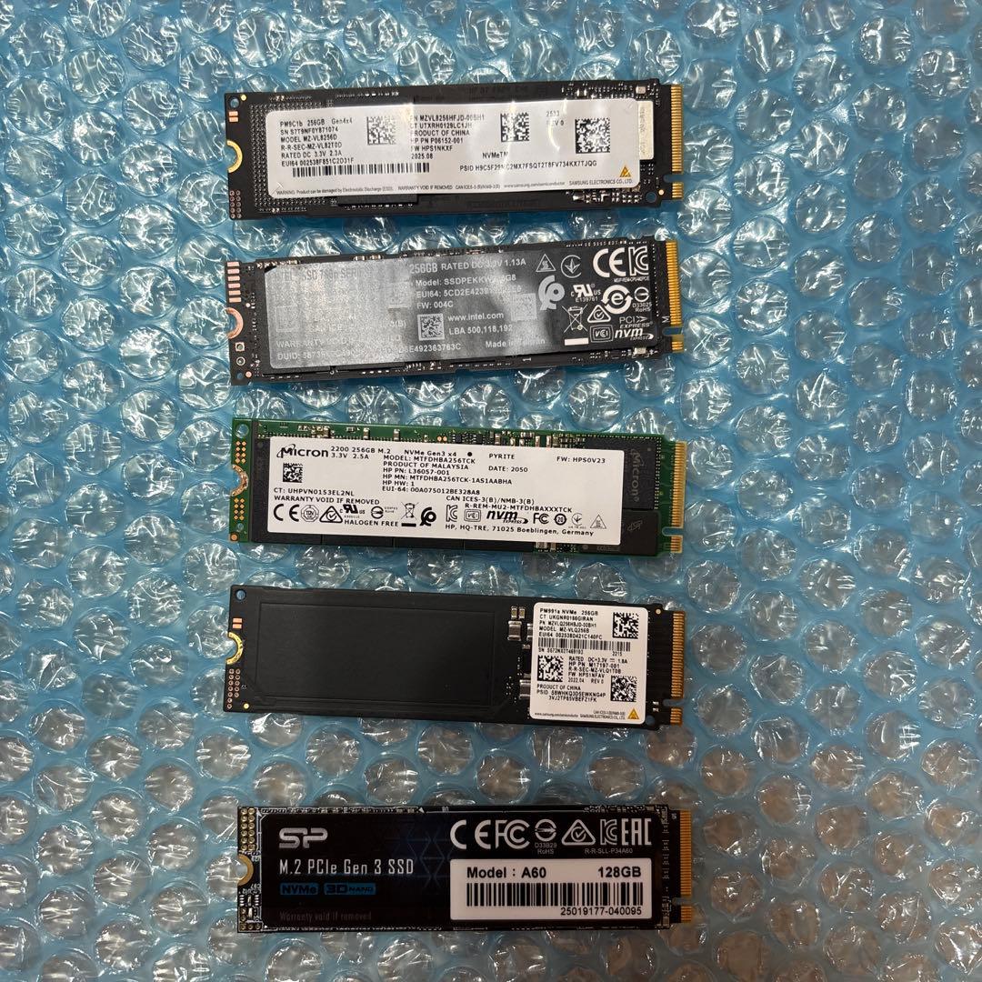 ④ M.2 SSD NVMe 256GB×4本＋128GB×1本