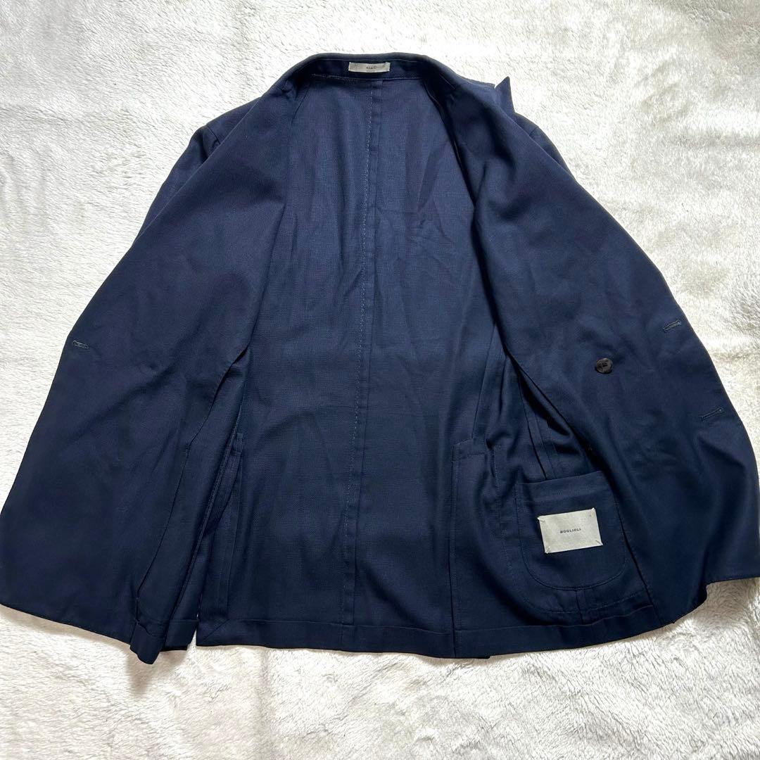 ボリオリ　ダブルブレストジャケット　シェルボタン　紺ブレ　SOHO L