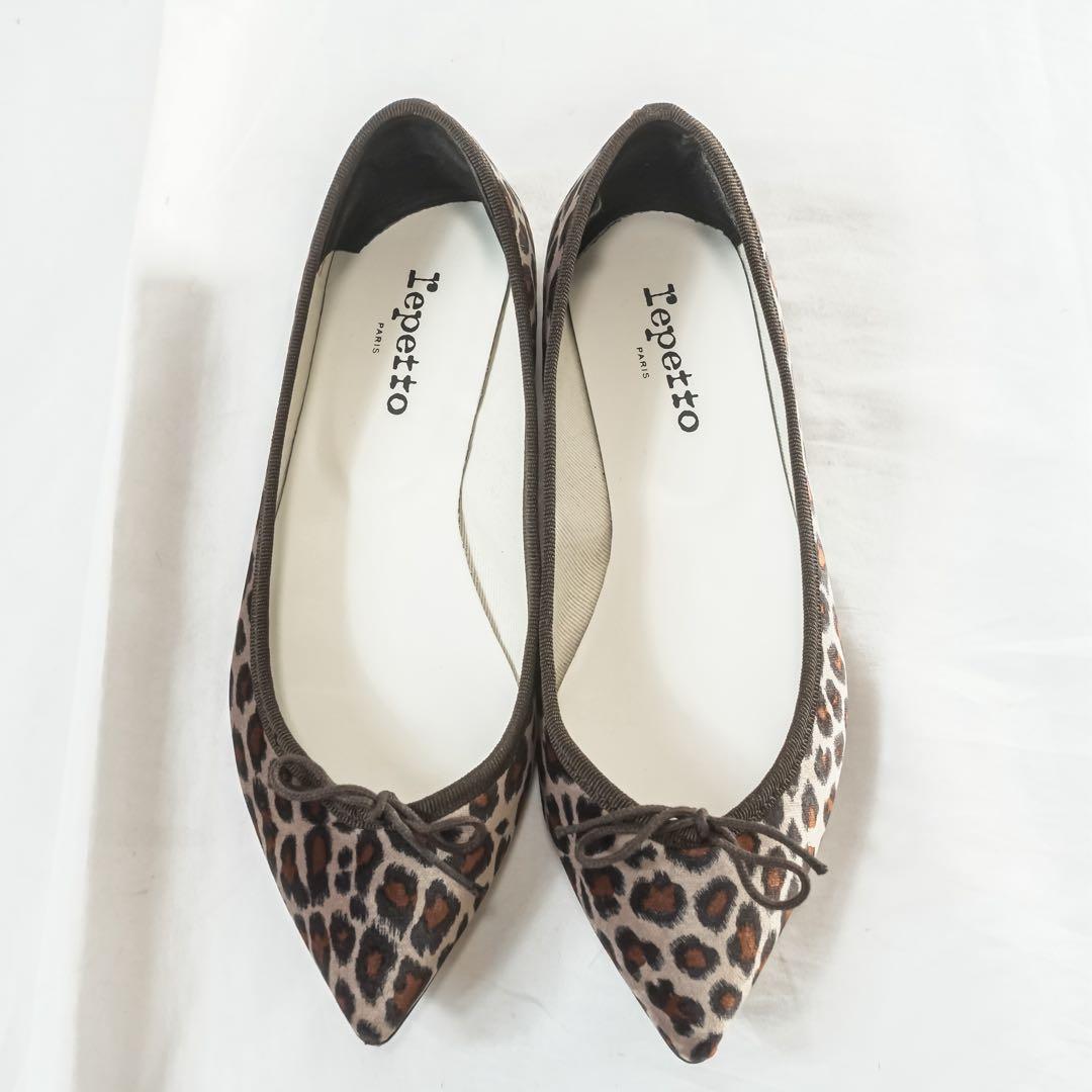 ☆未使用級☆ レペット　フラットシューズ　バレエシューズ　レオパード柄　37.5