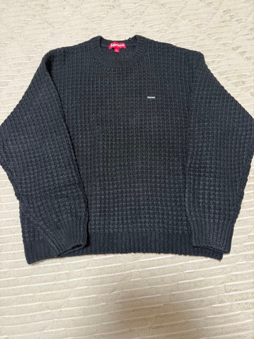 supremeSmall Box Waffle Sweater ブラック