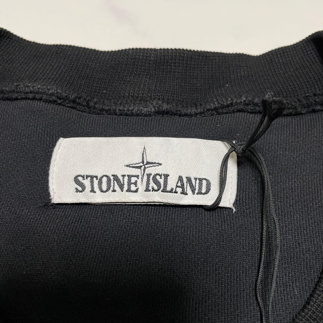 STONE  コットン　クルーネック　トレーナー　ブラック　Lサイズ