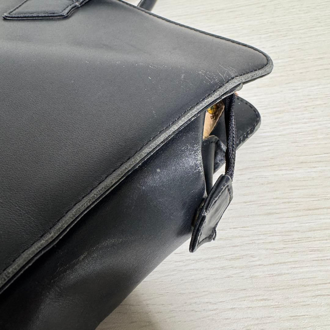 ヴィヴィアンウエストウッド Q18 オーブロゴ レザー ビジネスバッグ ブラック