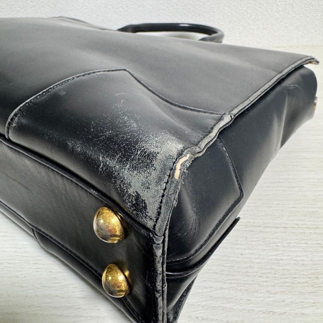 ヴィヴィアンウエストウッド Q18 オーブロゴ レザー ビジネスバッグ ブラック