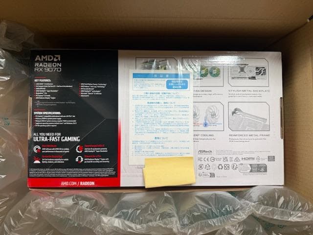 新品未開封 ASRock RX9070 SL 16GO ホワイト