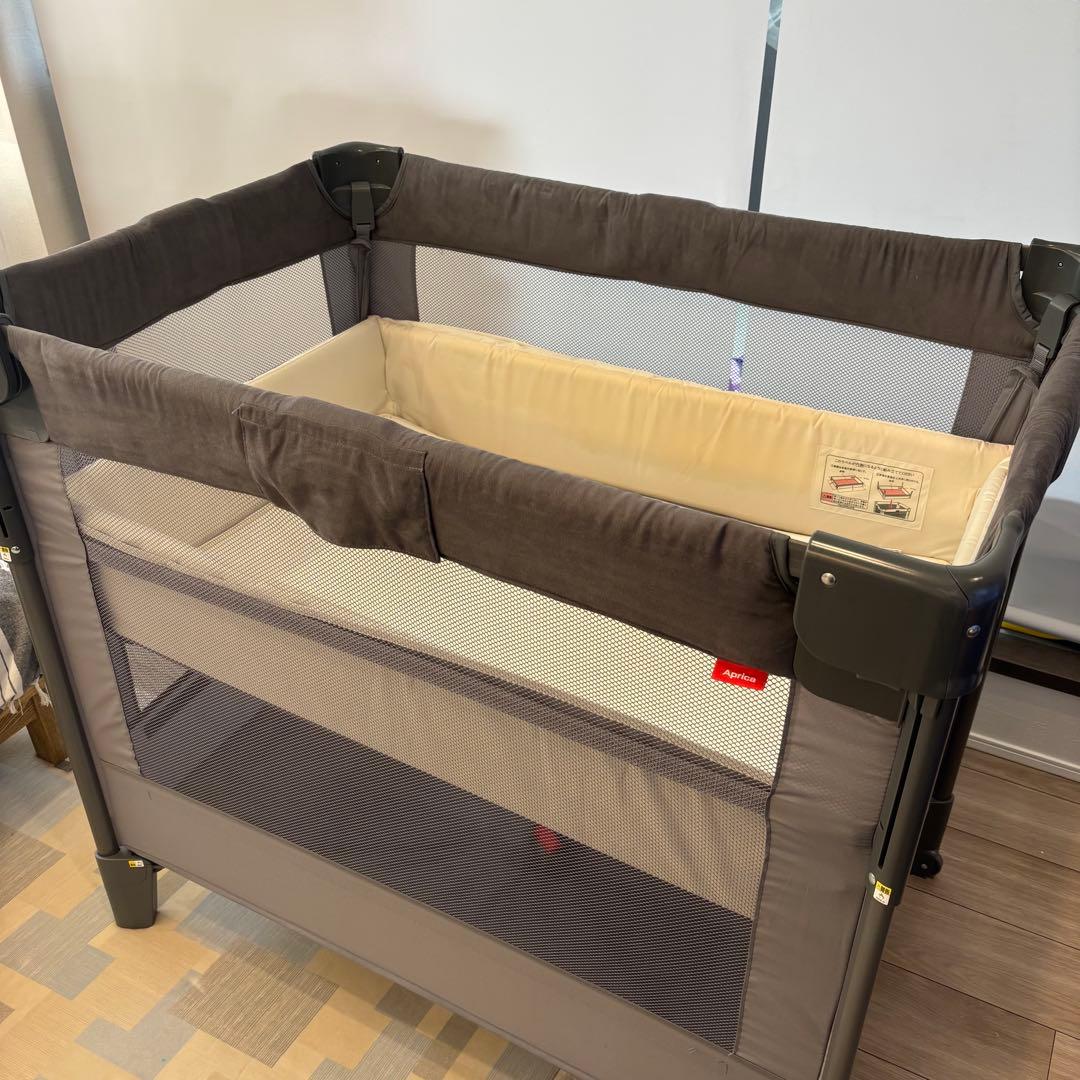 ベビーベッド Aprica ココネルエアープラスＡＢ グレー