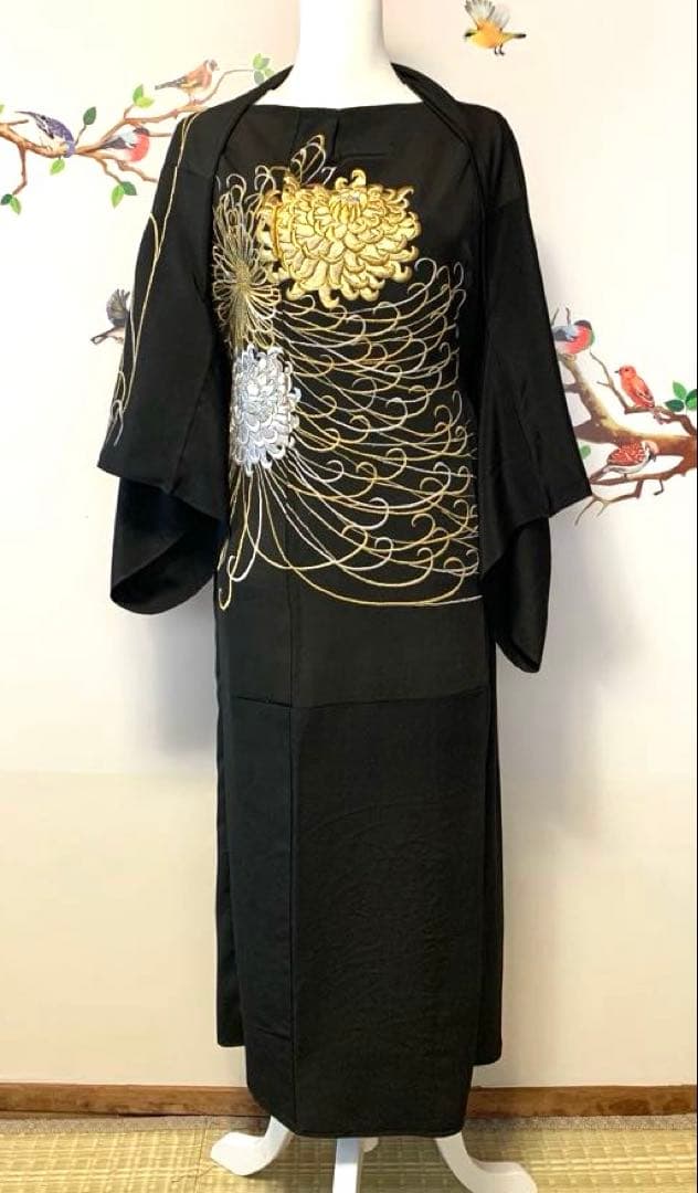 チ*〜様 着物　留袖　リメイク　ロングワンピース　マーガレット風ストール　セット