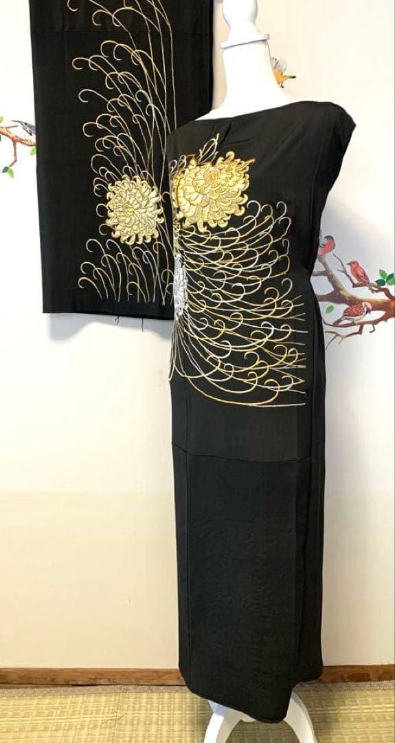 チ*〜様 着物　留袖　リメイク　ロングワンピース　マーガレット風ストール　セット