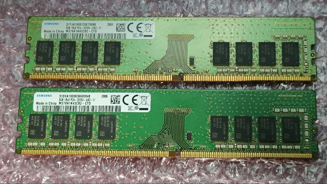 DDR4 8GBx2枚 16GB pc4-2666 動作確認済み ⑫