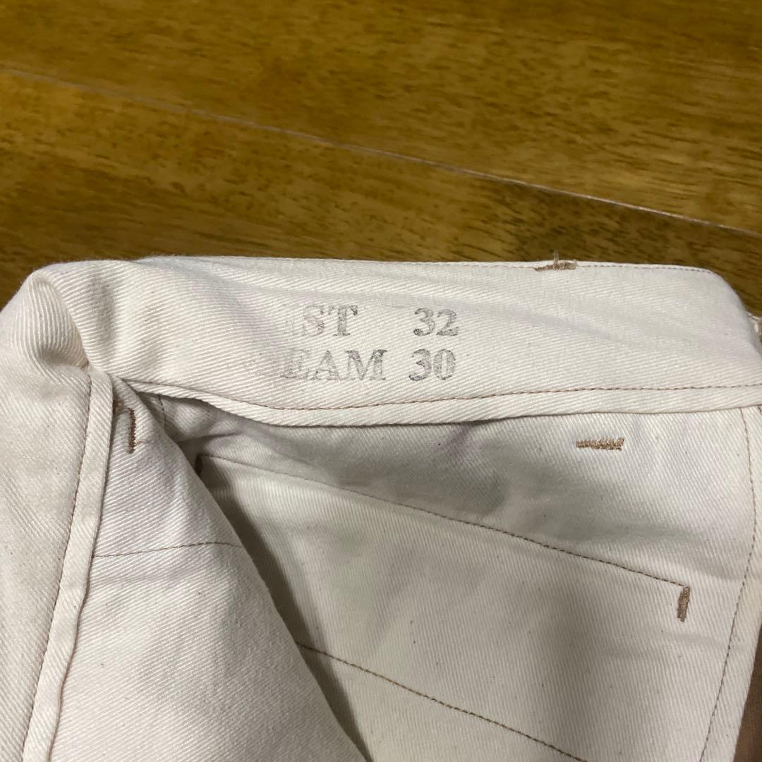 バズリクソンズ エイジング加工 ペイント チノ パンツ ブラウン系 32(中古)