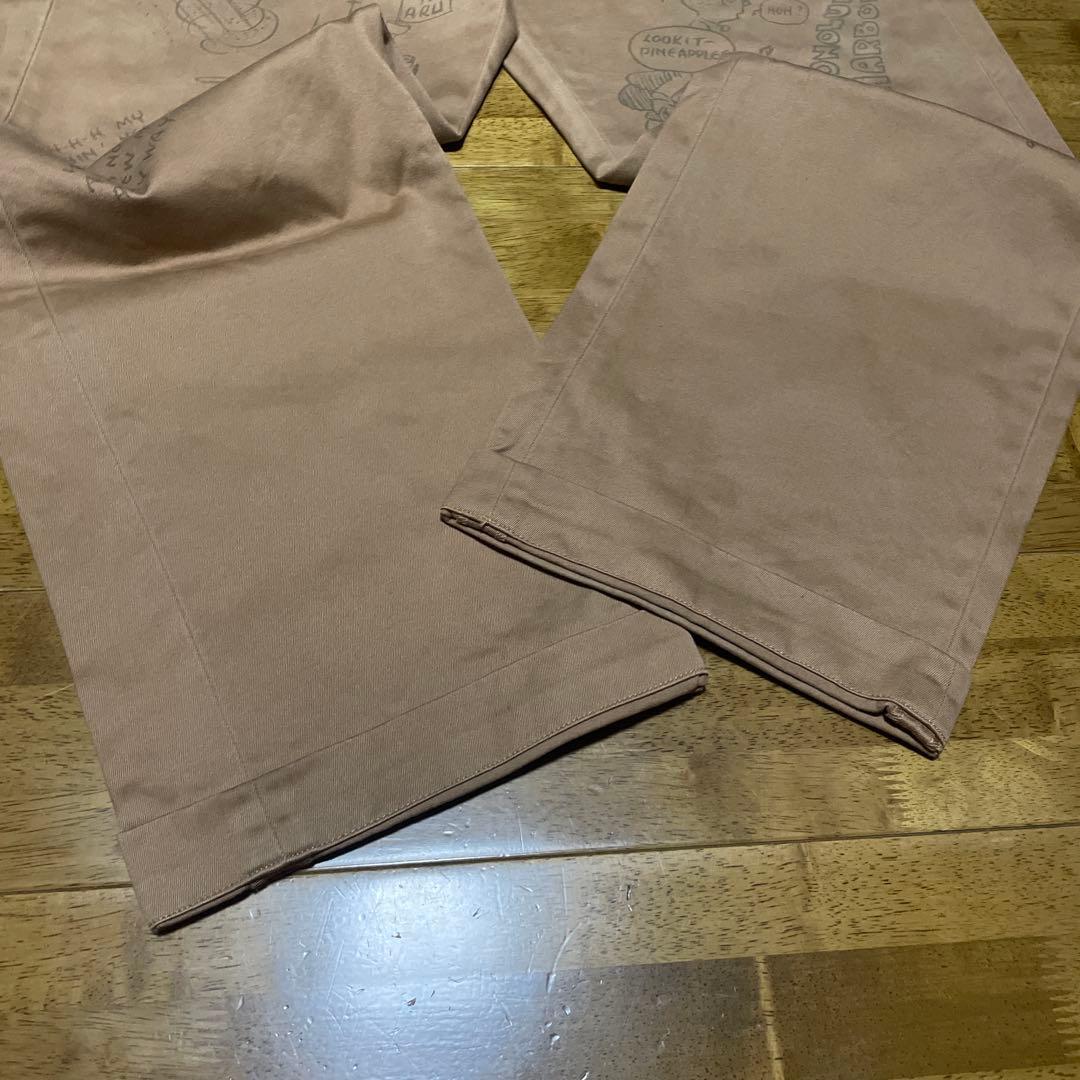 バズリクソンズ エイジング加工 ペイント チノ パンツ ブラウン系 32(中古)